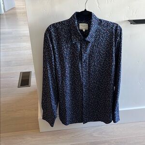 Construct Navy Floral Button-Up Shirt